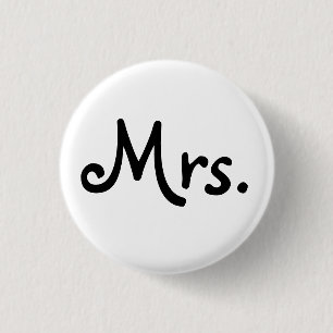 Badge Rond 2,50 Cm "Mme "bouton (jeune mariée)