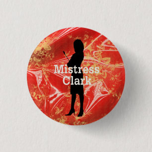 Badge Rond 2,50 Cm Mme Clark Button