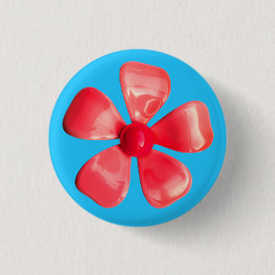 Badge Rond 2,50 Cm MOD PINK - Bouquet Printemps Jardin d'été