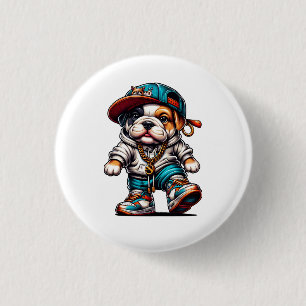 Badge Rond 2,50 Cm Mode canine streetwear pour chiots bouledogues mig