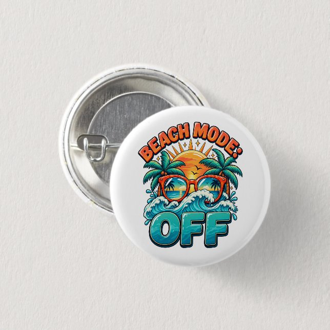 Badge Rond 2,50 Cm Mode Plage : Désactivé (Devant & derrière)