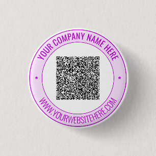 Badge Rond 2,50 Cm Modèle de boutons promotionnels de code QR à créer