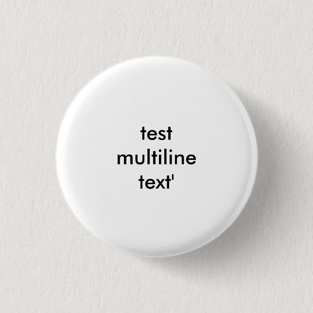 Badge Rond 2,50 Cm modèle de test multiligne (Devant)