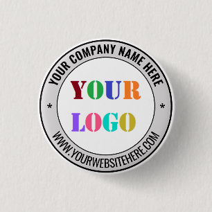 Badge Rond 2,50 Cm Modèle du logo commercial et du bouton promotionne