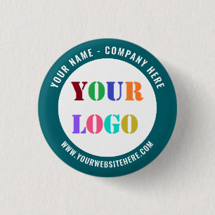 Badge Rond 2,50 Cm Modèle du logo et du bouton de texte de marque