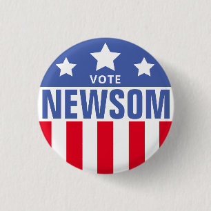 Badge Rond 2,50 Cm Modèle du vote Gavin Newsom