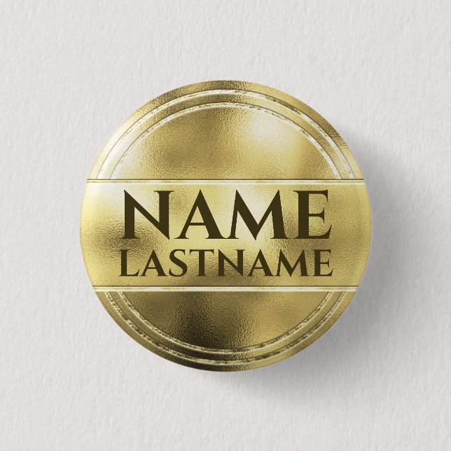 Badge Rond 2,50 Cm Modèle Gold Blank pour les élections (Devant)
