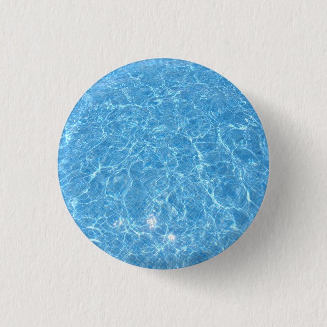 Badge Rond 2,50 Cm Modèle sur mesure Piscine bleue Eau bleue Vide (Devant)