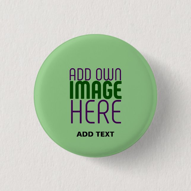 BADGE ROND 2,50 CM MODÈLE TEXTE D'IMAGE VERTE MINT MODERNE (Devant)