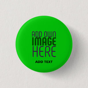 BADGE ROND 2,50 CM MODÈLE TEXTE D'IMAGE VERTE MODERNE ÉDITABLE LIME