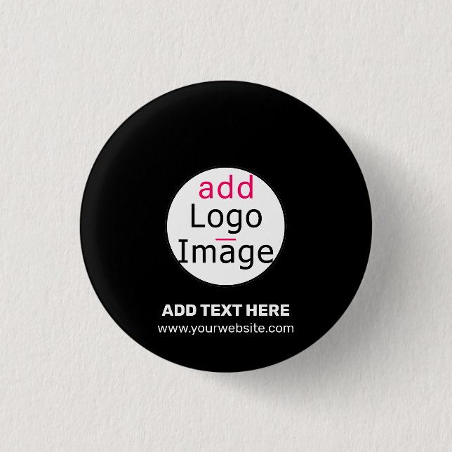 Badge Rond 2,50 Cm Moderne Business Personnalisable Ajouter un logo N (Devant)