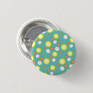 Badge Rond 2,50 Cm Moderne dégradé coloré Daisy fleur fille motif