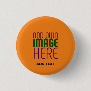 BADGE ROND 2,50 CM MODERNE ÉDITABLE DARK ORANGE MODÈLE TEXTE D'IMAGE