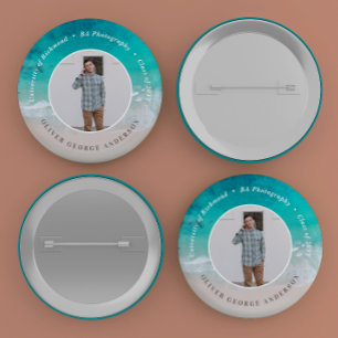 Badge Rond 2,50 Cm Moderne graduation plage océanique Voyage photo mo