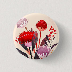 Badge Rond 2,50 Cm Moderne Minimaliste Bohème Floral Botanique