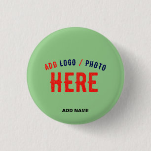 BADGE ROND 2,50 CM MODERNE MODERNE À LA MINT VERT VÉRIFIÉ MARQUE STYL