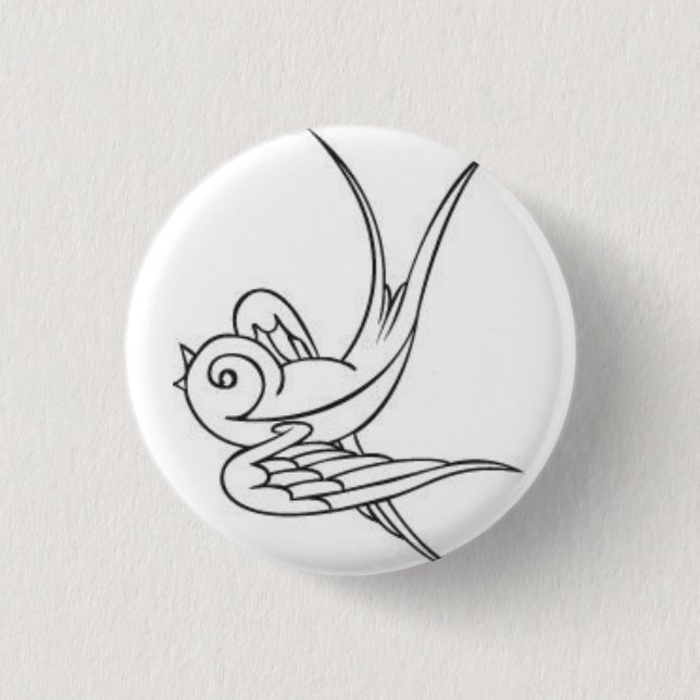Badge Rond 2,50 Cm moineau (Devant)