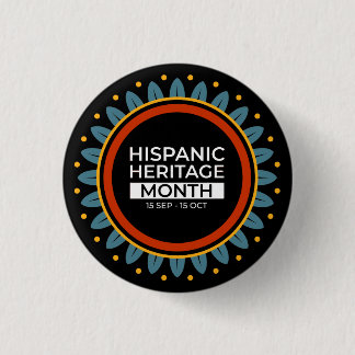 Badge Rond 2,50 Cm Mois du patrimoine hispanique national Sterling Ar
