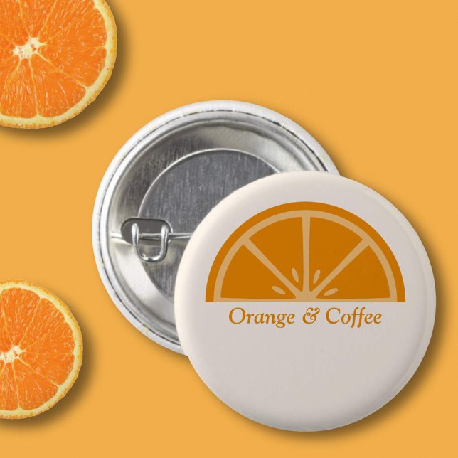 Badge Rond 2,50 Cm Moitié-tranche orange (Orange Half-Slice Button)