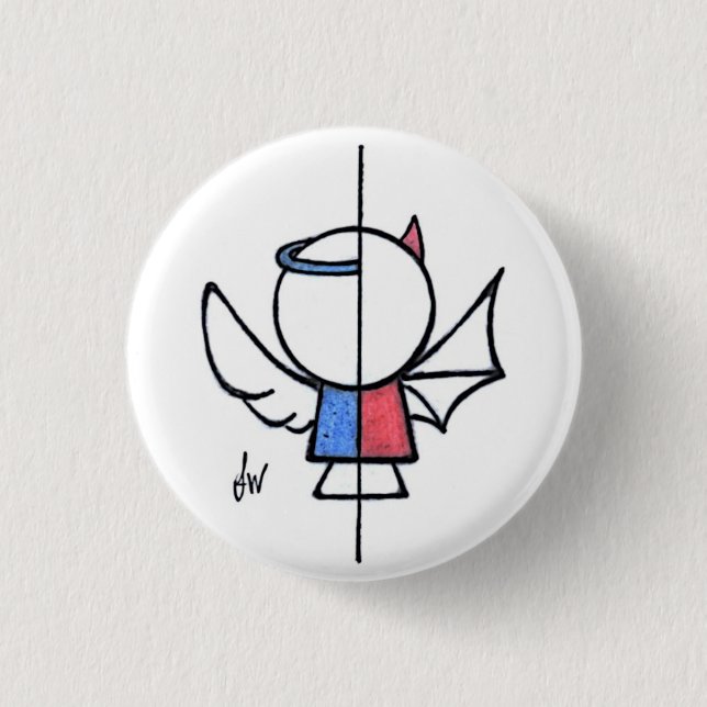 Badge Rond 2,50 Cm Moitiés (Devant)