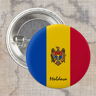 Badge Rond 2,50 Cm Moldavie bouton, patriotique moldave Drapeau mode