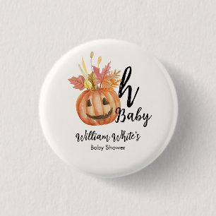 Badge Rond 2,50 Cm Mon bébé ! Baby shower de congé Citrouille d'autom