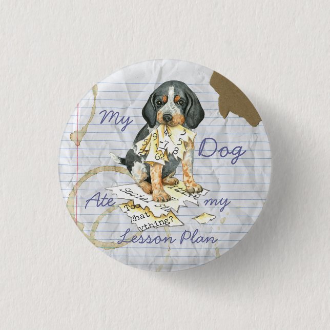 Badge Rond 2,50 Cm Mon Berner A Mangé Mon Plan De Leçon (Devant)