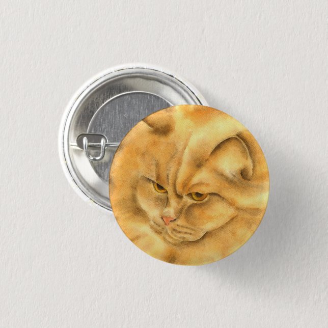 Badge Rond 2,50 Cm Mon chat préféré (Devant & derrière)