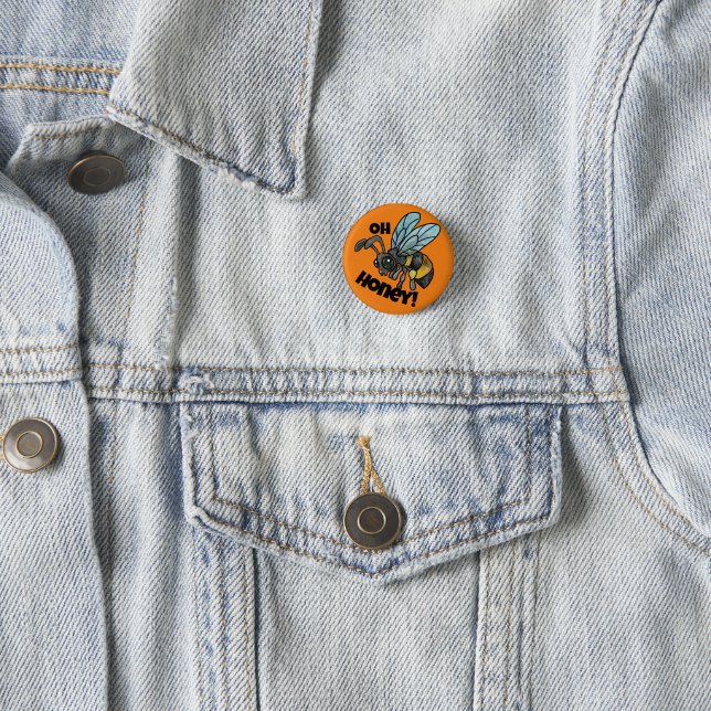 Badge Rond 2,50 Cm Mon chéri ! Abee mignonne (En situation)