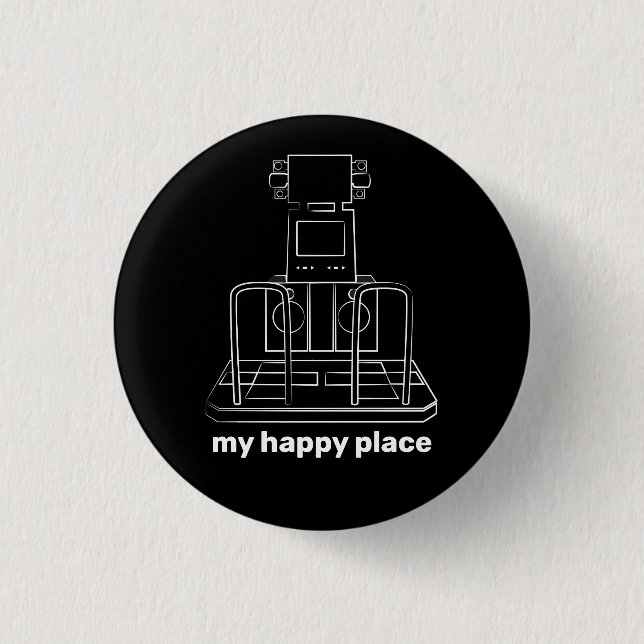 Badge Rond 2,50 Cm Mon endroit heureux (Devant)