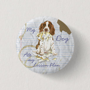 Badge Rond 2,50 Cm Mon Espagnol Springer Anglais Mangé Mon plan de le