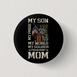 Badge Rond 2,50 Cm Mon Fils Ma Fierté Mon Monde Mon Soldat Fière Armé