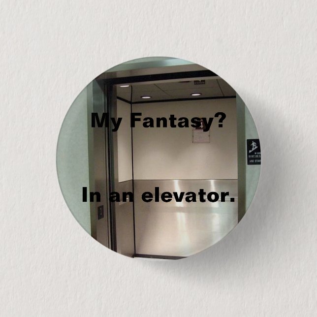 Badge Rond 2,50 Cm Mon imaginaire - ascenseur (Devant)