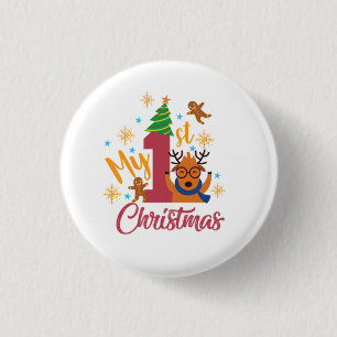 Badge Rond 2,50 Cm Mon premier Noël