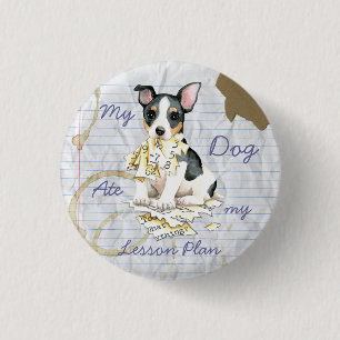 Badge Rond 2,50 Cm Mon Teddy Roosevelt Terrier Mangé Mon plan de leço