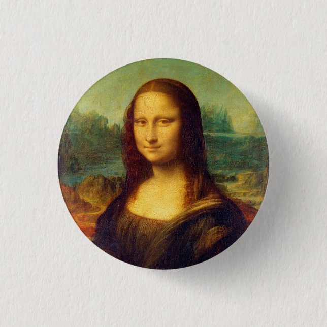 Badge Rond 2,50 Cm Mona Lisa par Leonardo Da Vinci (Devant)
