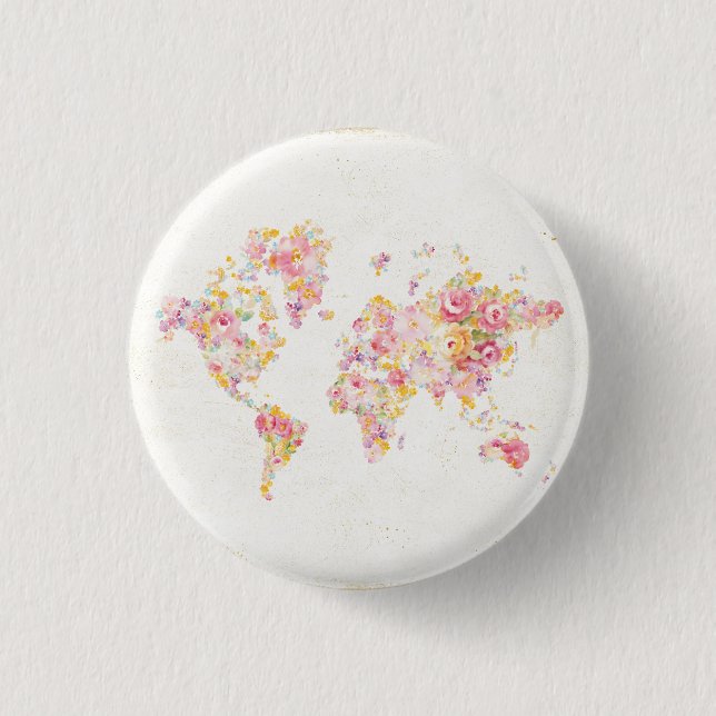 Badge Rond 2,50 Cm Monde de milieu de l'été (Devant)
