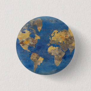 Badge Rond 2,50 Cm Monde d'or
