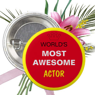 Badge Rond 2,50 Cm Mondes les plus géniaux - ACTOR (meilleur)