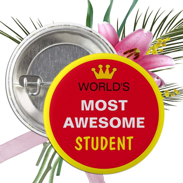 Badge Rond 2,50 Cm Mondes les plus géniaux - Bouton ÉTUDIANT (meilleu (Créateur téléchargé)