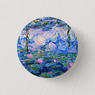 Badge Rond 2,50 Cm Monet : Water Lys 1919, célèbre peinture,