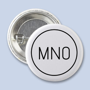 Badge Rond 2,50 Cm Monogramme initial simple