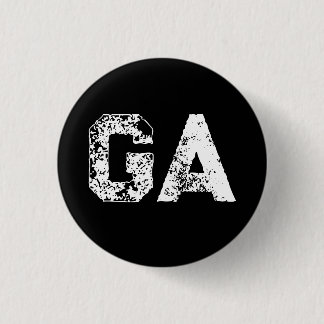 Badge Rond 2,50 Cm Monogramme Lettres Initiales Noir Blanc Simple