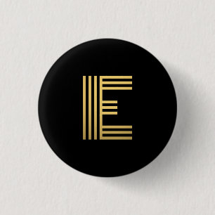 Badge Rond 2,50 Cm Monogramme Or moderne