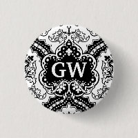 Monogramme vintage de Damas victorienne