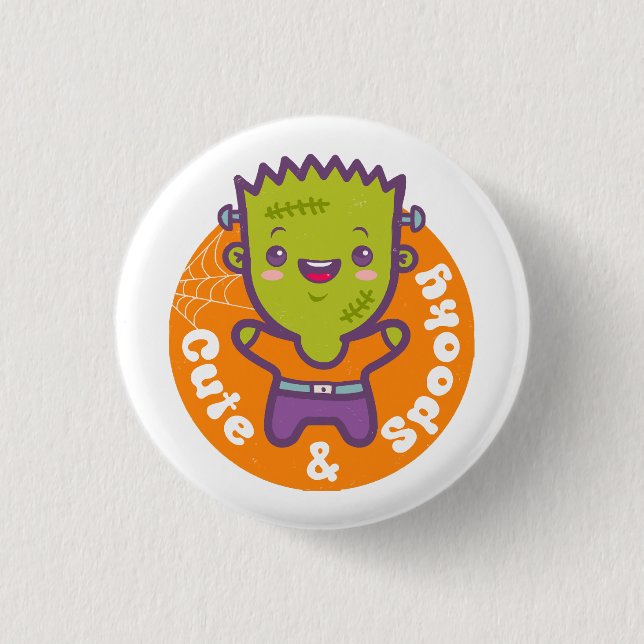 Badge Rond 2,50 Cm monstre de Frankenstein (Devant)