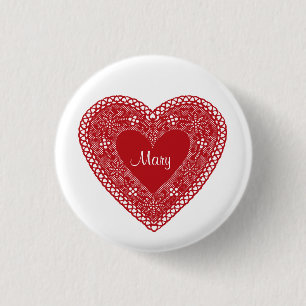 Badge Rond 2,50 Cm Montrez Votre Coeur Valentin