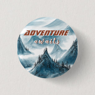Badge Rond 2,50 Cm Monts Classiques Peinture Citation Inspirationnell