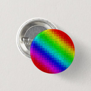 Badge Rond 2,50 Cm Mosaïque Arc-en-ciel Chaud Brillante,