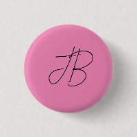 Mosaïque plaine tendance monogramme initiales rose